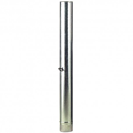 Wolfpack Tubo Estufa Acero Galvanizado Ø 120 mm, Ideal Estufas de Leña, Chimenea, Alta resistencia, Conducto Humos. Con Llave