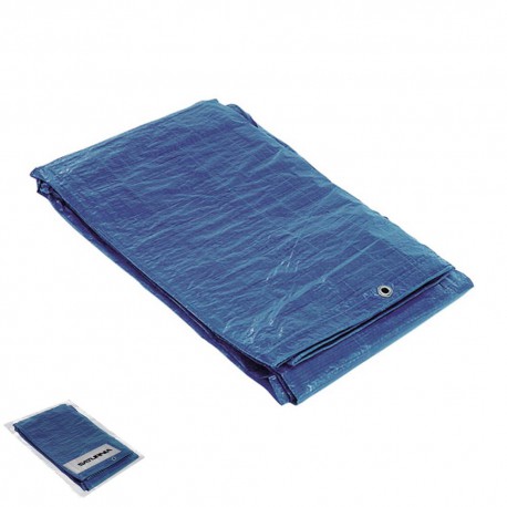 Lonas Con Ojetes De Aluminio 3 X4 Metros (Aproximadamente) Con Ojetes Metálicos, Lona De Protección Duradera, Color Azul.