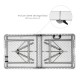 Mesa Plegable Rectangular HDPE 122x61x74 cm. Color Blanco