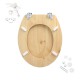 Tapa WC Madera Natural, Tapa Asiento Inodoro, Asiento Para Inodoro Universal, Soporte Ajustable,