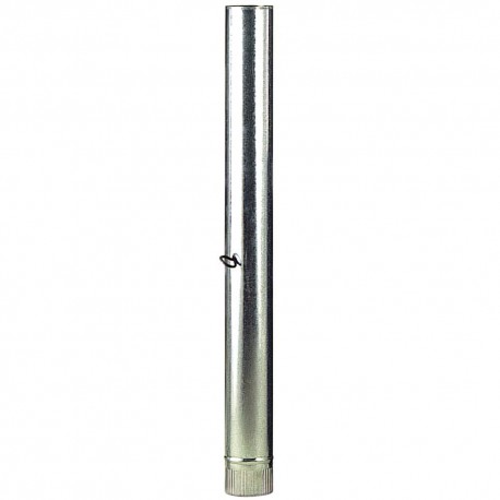 Wolfpack Tubo Estufa Acero Galvanizado Ø 110 mm, Ideal Estufas de Leña, Chimenea, Alta resistencia, Conducto Humos. Con Llave