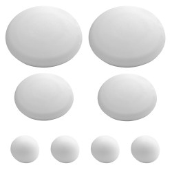 Topes Adhesivos para Paredes / Puertas / Ventanas / Mobiliario 2 x Ø 60 mm. / 2 x 40 mm. / 4 x 22 mm. (Blister 8 piezas)