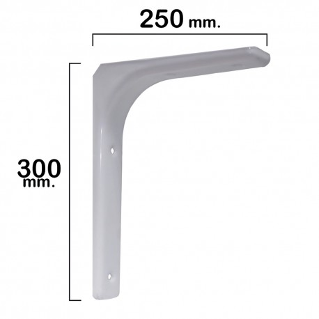 Palomilla Reforzada Blanca   300x250 mm. Uso Doméstico