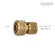 Conector Manguera Con Función STOP Fabricado en Laton  3/4" Hembra, Adaptador Grifo, Conector Grifo A Conector Rapido