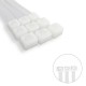 Brida Nylon 100%. Color Blanco / Natural 2,5 x 200 mm. 100 Piezas. Abrazadera Plastico, Organizador Cables, Alta Resistencia