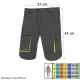 Pantalones Cortos DeTrabajo, Multibolsillos, Resistentes, Gris/Amarillo Talla 38/40 S