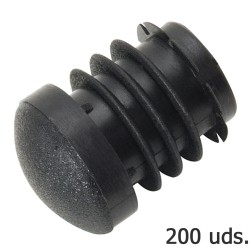 Contera Plastico Redonda Interior Negra Para Tubo Exterior Ø 28 mm. Bolsa 200 Unidades