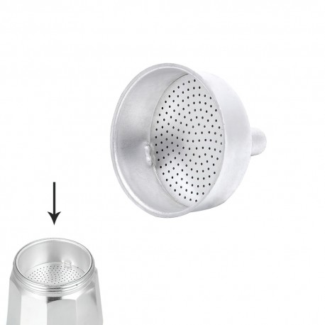 Embudo Cafetera Aluminio Classic / Inducción 3 Tazas
