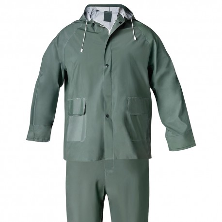 Traje de Agua Impermeable Verde Pvc         Talla 6-M