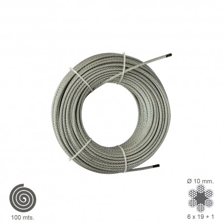 Cable Galvanizado  10 mm. (Rollo 100 Metros) No Elevacion