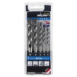 Estuche Brocas Alpen Widia Hormigon Profesional 5 Piezas