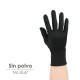 Guante Desechable Nitrilo Negro XL 5,5 gms. Gruesos Caja 100 guantes.