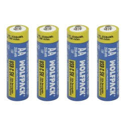 Pila Litio Recargable "AA" 1,5V USB-C (4 Unidades)