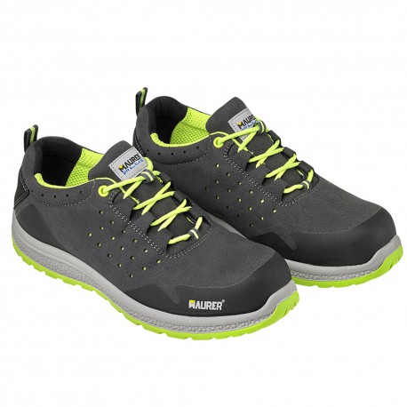 Deportiva Seguridad Maurer S1 Modelo Resia Antideslizante con Suela Resistente a los Hidrocarburos Talla 39.