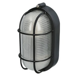 Plafon Industrial Ovalado Negro