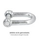 Grillete Recto Galvanizado 5 mm. 3/16" Uso Domestico