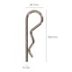 Pasador "R"  5x 100 mm.