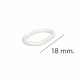 Anilla Baño Oval 18 mm. (Bolsa 100 Unidades) Blanca