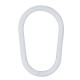 Anillas Para Cortinas de Ducha Pera Anilla Baño pera 18 mm. Blanca (Bolsa 100 Unidades)
