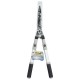 Tijeras Podar Setos 2 Manos Aluminio Telescopicas, Hojas Acero Antiadherente, Mango TPR, Ajuste Corte,