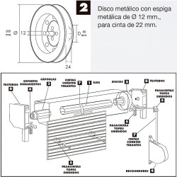 Cepillo Acero Latonado Circular Ø 100x17 mm.