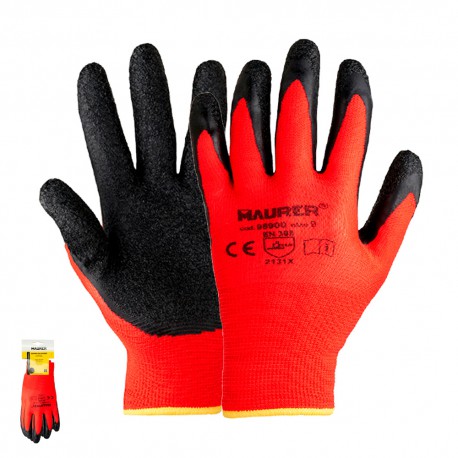 Guantes Latex / Nylon Gripflex Con Colgador Talla  9" (Par)