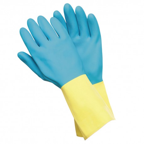 Guantes Neopreno / Latex Bicolor Talla  M (Par)